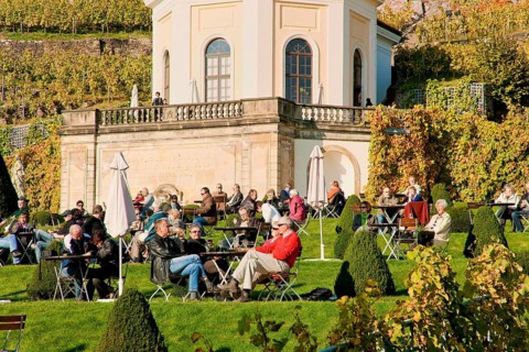 Schloss Wackerbarth or Wackerbarths Ruh' is a baroque castle surrounded by vineyards in the
