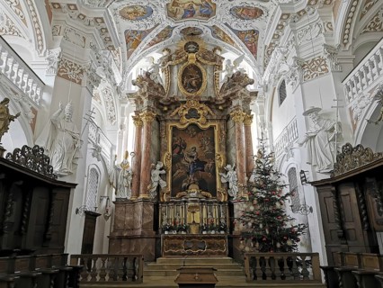 Interior of the collegiate church of Speinshart Monastery, abbey of the Premonstratensian Order,
