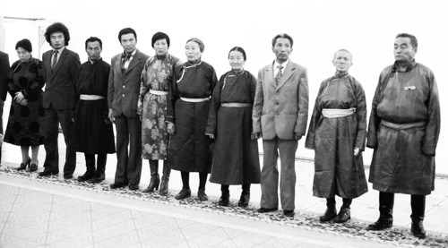 Faces of Mongolia under communist rule 1982 shows this photo.wedding party, MNG, Mongolia, Asia