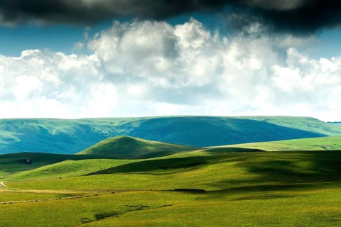 Cezallier plateau in the Auvergne volcanoes regional natural park, Puy de Dome department,