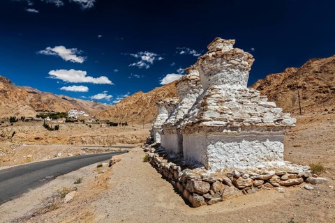 Likir Gompa Tibetan Buddhist monastery in Himalayas, Ladakh, Jammu and Kashmir, India, Asia
