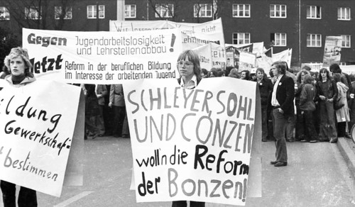 Demonstration of 30, 000 of the DGB youth against unemployment and better vocational training on 19