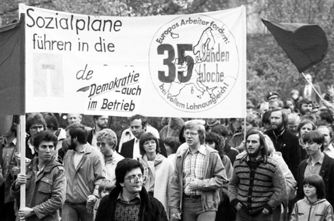 DGB May Day demonstration on 01.05.1980 in Dortmund, Germany, Europe