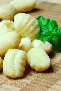 Potato gnocchi, gnocchi di patate, noodles, pasta, raw, uncooked