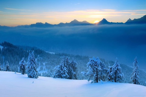 Bernese Alps, View from the Niederhorn, Bernese Oberland, Switzerland, Europe