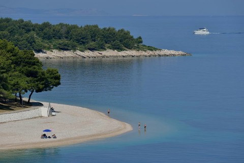 Beach of Primošten, Adriatic, Šibenik-Knin County, Dalmatia, Croatia, Europe