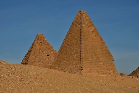 Meroitic pyramids of the northern group at Gebel Barkal, Karima, Northern State, Nubia, Sudan,