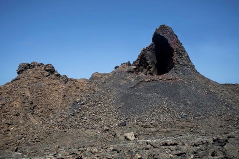 Volcanic crater in Timanfaya National Park, Lanzarote, Canary Islands, Spain, Europe