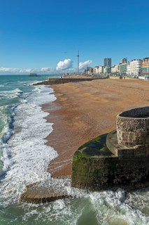 Seafront, Beach, groyne, Brighton, East Sussex, England, United Kingdom, Europe