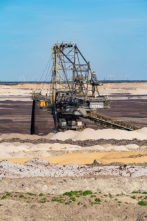 Weaners in the Welzow-Süd opencast lignite mine, Niederlausitz, Spree-Neiße, Brandenburg, Germany,