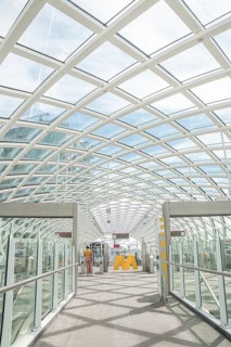 Station with white struts, The Hague, Netherlands