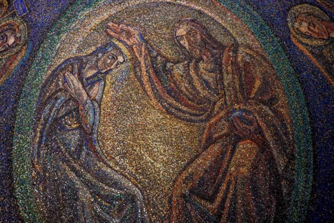 Ceiling mosaic over the main altar in the Cathedral of San Giusto, Trieste, Friuli Venezia Giulia