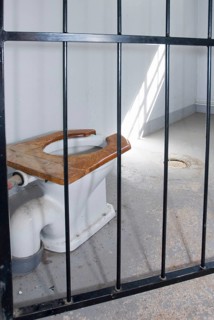 Prison cell with toilet, prison, loo, toilet, hygiene