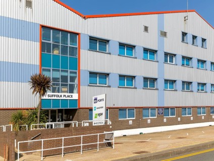 Suffolk Place shipping office and warehouse, Port of Felixstowe, Suffolk, England, UK