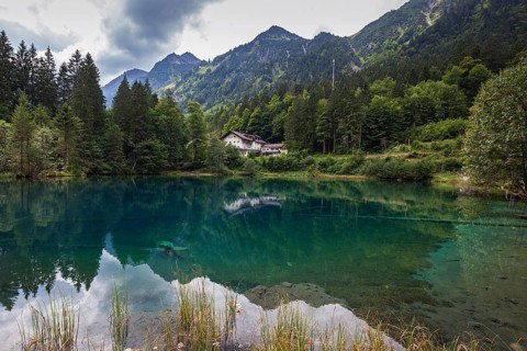 Christlessee in Gottenried, Trettachtal, near Oberstdorf, Oberallgäu, Allgäu, Bavaria, Germany,