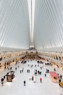 World Trade Centre WTC Oculus modern architecture by Santiago Calatrava in New York, USA, North