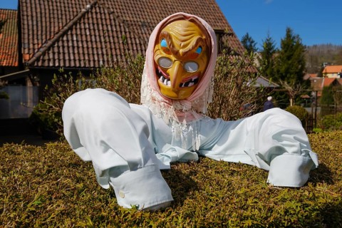 Figure of a witch, Walpurgis Night, St. Andreasberg, Harz Mountains, Lower Saxony, Germany, Europe