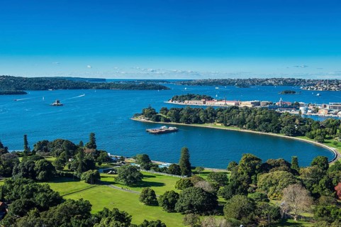 Overlook over Sydney harbour, New South Wales, Australia, Oceania