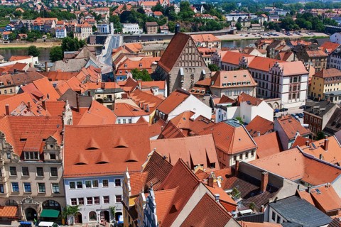 Meissen roofs in the old town