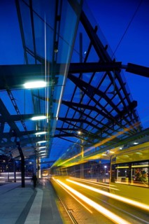 Postplatz Bus stop Schmetterling