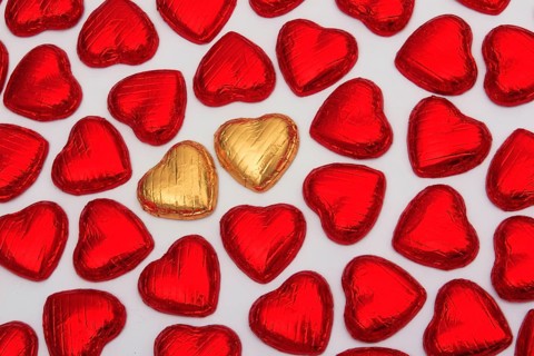 Chocolate hearts, chocolate, sweets, candy