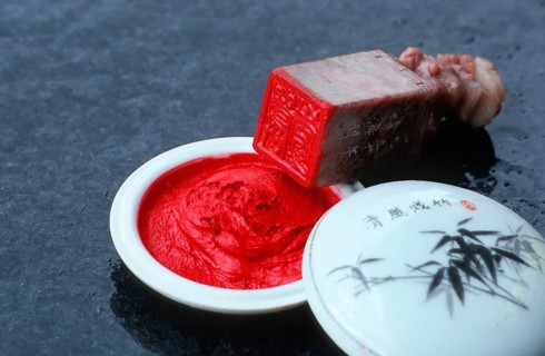 Seal and seal colour, Chinese and Japanese calligraphy