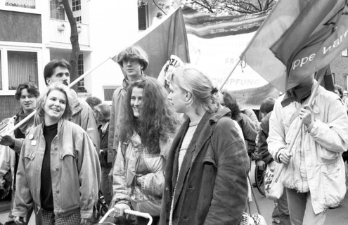The Easter March 1990 was marked by the change in the Eastern Bloc. The photo was taken near