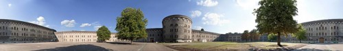 Festgungsanlage auf dem Michelsberg Ulm Innenhof Panorama Germany