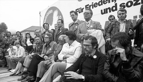 More than 40, 000 supporters of the peace movement gathered for a demonstration in favour of