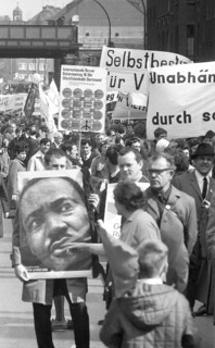 The Easter March 1968, Germany, demonstrated for peace with the main demands to end the Vietnam War