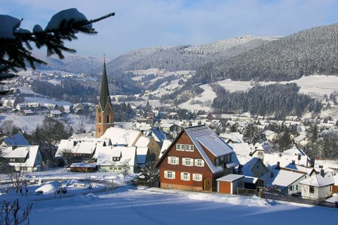 View of Baiersbronn, Black Forest, Baden-Württemberg, Germany, Europe