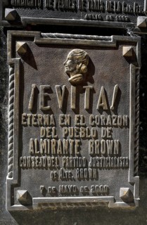 Grave of Eva Perón, detail, cemetery of Recoleta, Buenos Aires, Argentina, South America