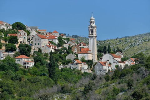 Townscape, Ložišca, Brac Island, Dalmatia, Croatia, Europe