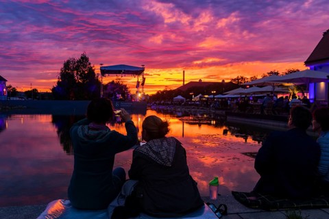 The Seebühne Dresden a new place for art, culture and enjoyment. On the Seebühne in the