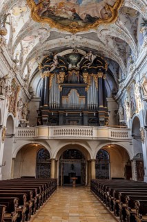 Interior of the Church of St Emmeram in Regensburg, Bavaria, Germany, Europe