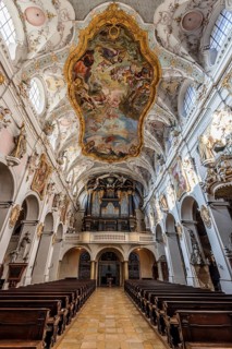 Interior of the Church of St Emmeram in Regensburg, Bavaria, Germany, Europe