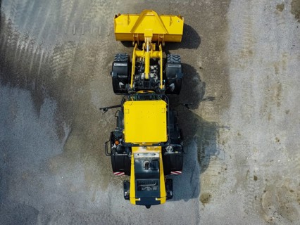 Top view of a bulldozer