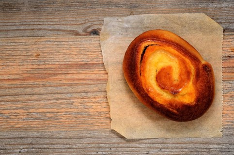 Fresh bun dallas on textural wooden table