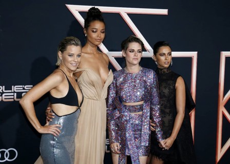 Elizabeth Banks, Ella Balinska, Kristen Stewart and Naomi Scott at the Los Angeles premiere of