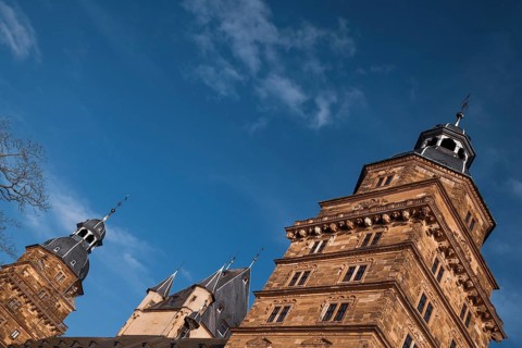 View of Johannisburg Castle in Aschaffenburg, Germany, Europe