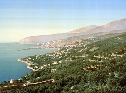 Col di Paggio, San Remo, Riviera, Italy, c. 1895, Historic, digitally restored reproduction from a