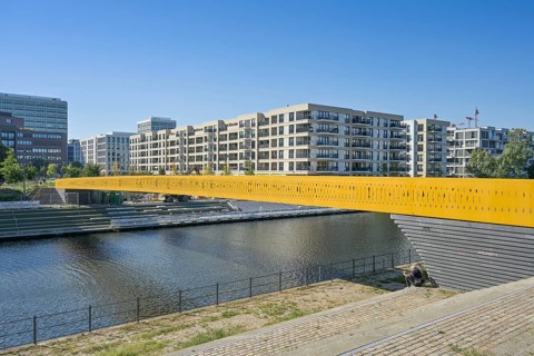 Residential buildings Neubauquartier Heidestraße, Golda-Meir-Steg, Berlin-Spandauer