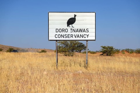 Sign Doro !Nawas Conservancy, nature conservation, near Twyfelfontein, Damaraland, Kunene Region,