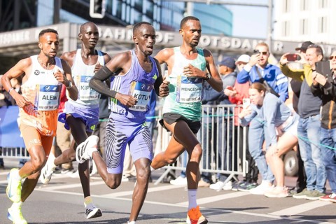 Haymanot Alew Ethiopia, Amos Kipruto Kenya, Cybrian Kotut Kenya and Milkesa Mengesha Ethiopia on