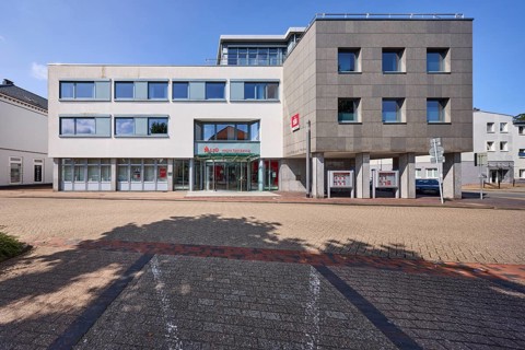 Landessparkasse zu Oldenburg building, Varel branch, Friesland district, Lower Saxony, Germany,