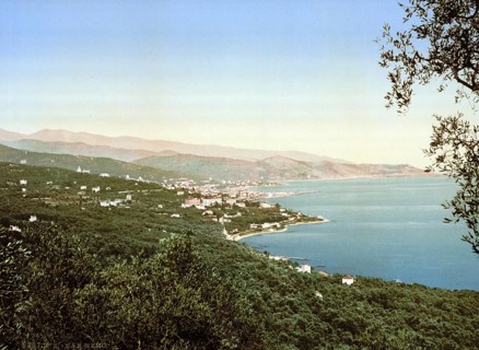 Ospedaletti, San Remo, Riviera, Italy, c. 1895, Historic, digitally restored reproduction from a
