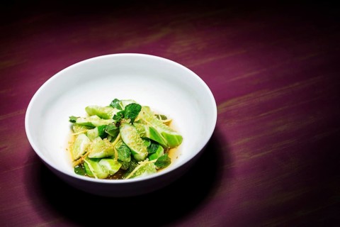 Cucumber ginger and sesame soy sauce asian fusion salad