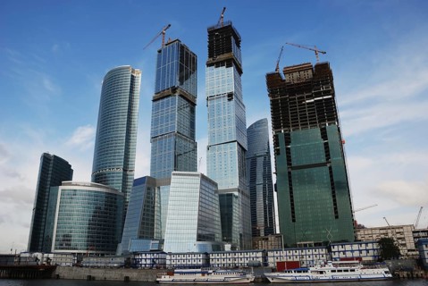 Moscow city, russian centre of trade and business