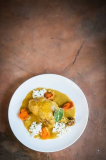 Spicy fusion chicken curry with vegetables