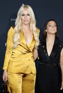 Aly Raisman and Lindsey Vonn at the Los Angeles premiere of 'Charlie's Angels' held at the Regency